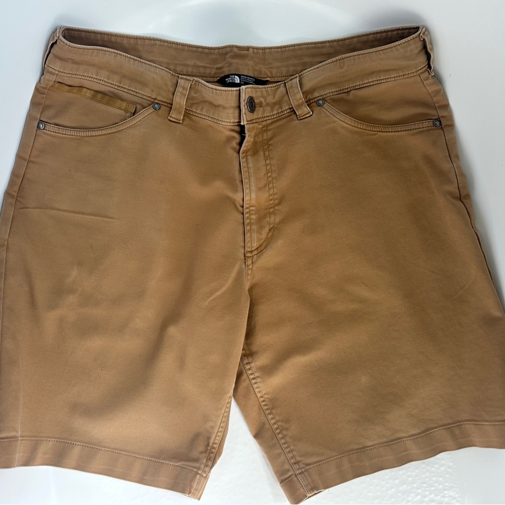 The North Face Shorts Mens 36 Tan Stretch Chino Casual Outdoor